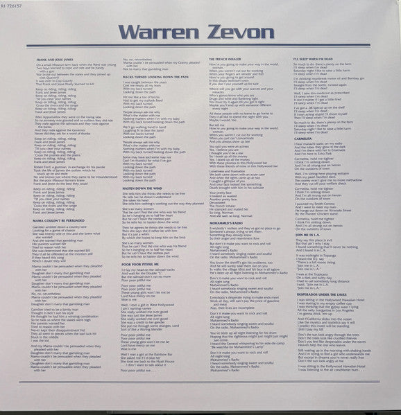 Warren Zevon : Warren Zevon (2xLP, Album, Dlx, Ltd, RE, RM, 180)