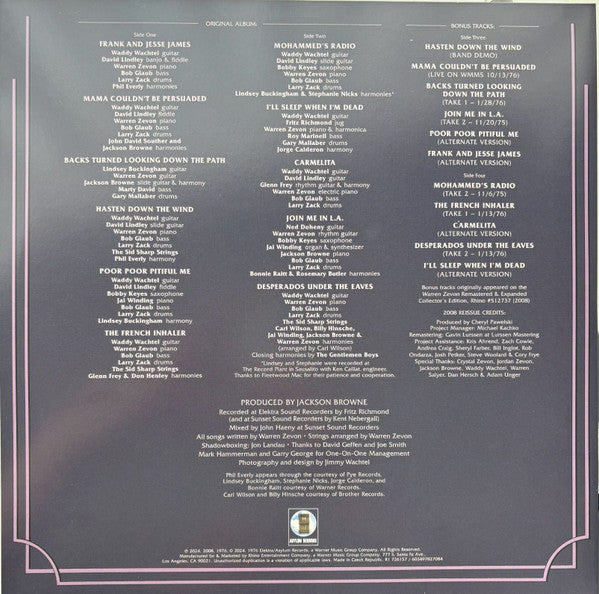 Warren Zevon : Warren Zevon (2xLP, Album, Dlx, Ltd, RE, RM, 180)