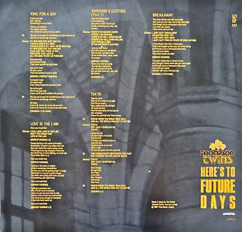 Thompson Twins : Here's To Future Days (LP, Album)