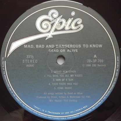 Dead Or Alive = デッド・オア・アライヴ* : Mad, Bad And Dangerous To Know = ブランド・ニュー・ラヴァー (LP, Album)