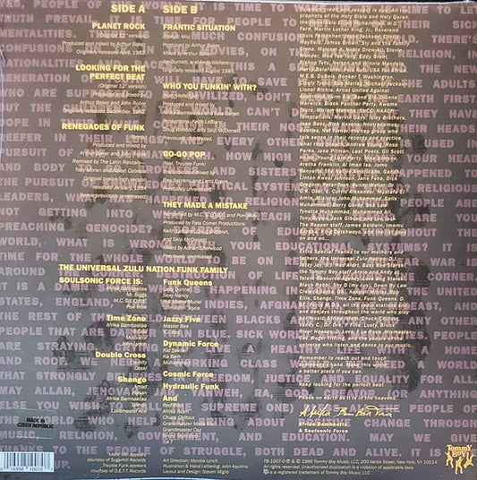 Afrika Bambaataa & Soulsonic Force : Planet Rock - The Album (LP, Album, Ltd, RE, Cle)