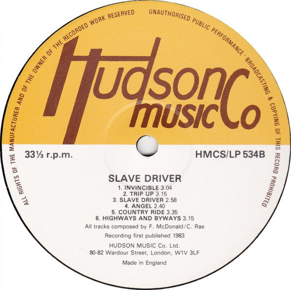 Blue Steel (3) : Slave Driver (LP)