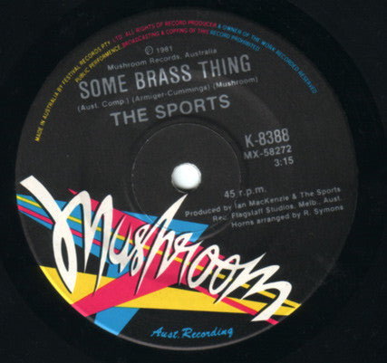The Sports : When We Go Out Tonight (7", Ltd)
