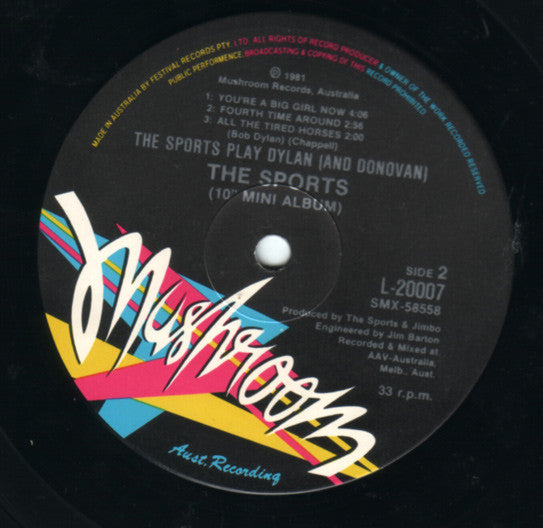 The Sports : The Sports Play Dylan ( And Donovan ) (10", MiniAlbum)