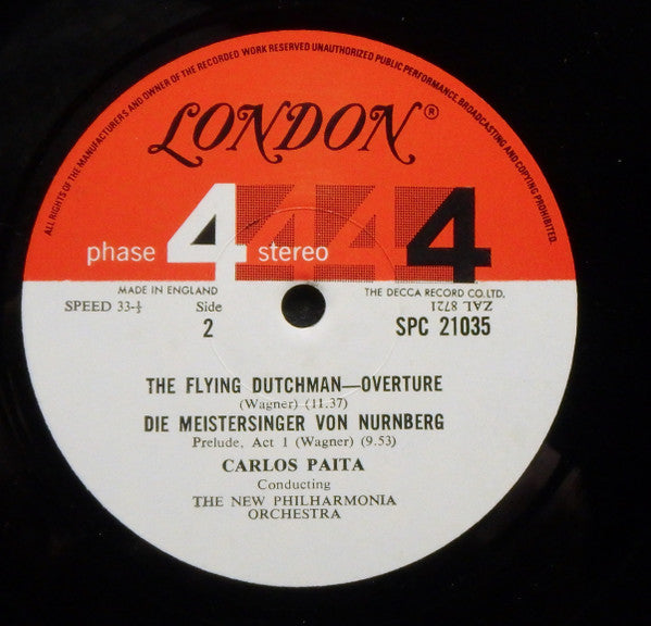 Carlos Paita* / The New Philharmonia Orchestra* : A Wagner Festival (LP, Album, Gat)