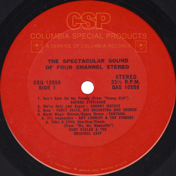 Various : SQ Quadraphonic, The Spectacular Sound Of Four Channel Stereo (LP, Quad, Smplr)