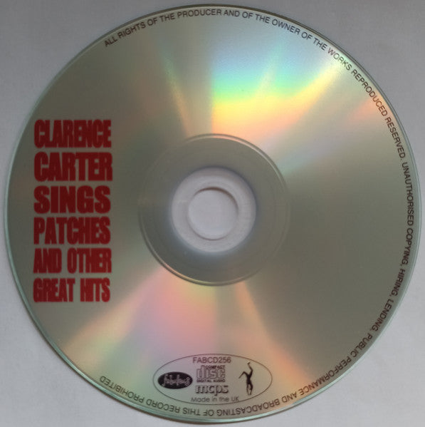 Clarence Carter : Sings 'Patches' And Other Great Hits (CDr, Album)