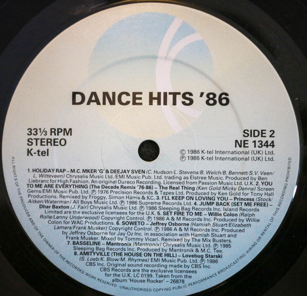 Various : Dance Hits '86 (LP, Comp)