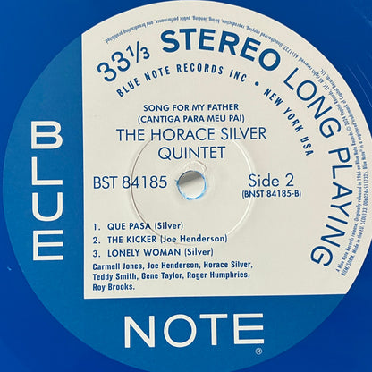 The Horace Silver Quintet : Song For My Father (Cantiga Para Meu Pai) (LP, Album, Ltd, RE, Blu)