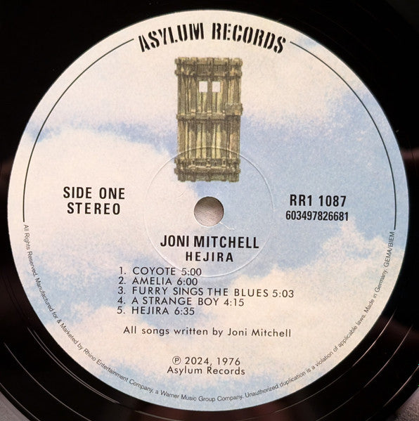 Joni Mitchell : Hejira (LP, Album, RE, RM)