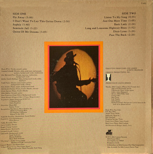 Rusty Wier : Rusty Wier (LP, Album)