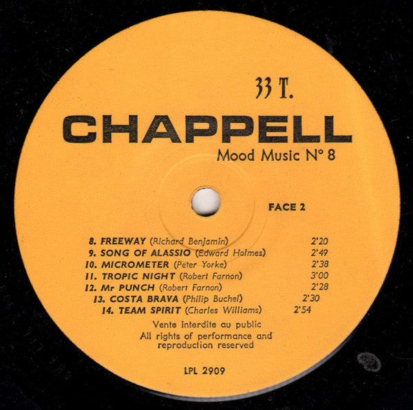 Various : Chappell Mood Music Vol. 8 (LP, Album, Mono)