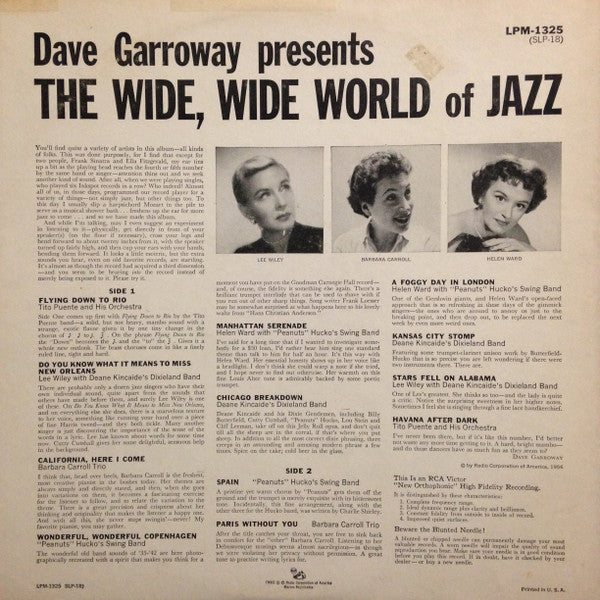 Various : Dave Garroway Presents The Wide, Wide World Of Jazz (LP)
