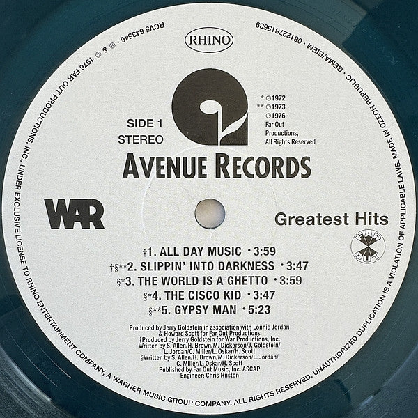 War : Greatest Hits (LP, Comp, Ltd, RE, RP, Sea)