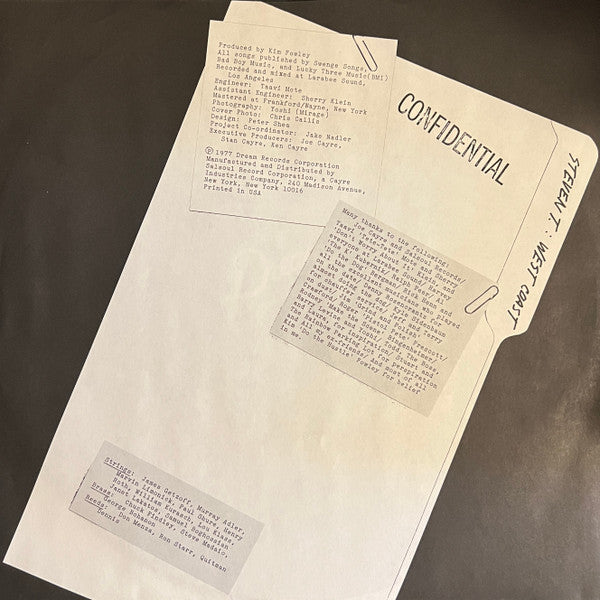 Steven T. : West Coast Confidential (LP, Album)