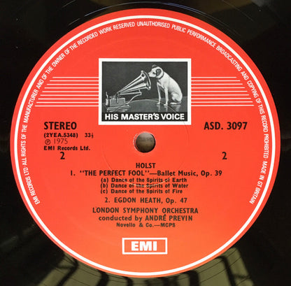 Gustav Holst - The English Opera Group, English Chamber Orchestra, Steuart Bedford, London Symphony Orchestra, André Previn : The Wandering Scholar (LP)