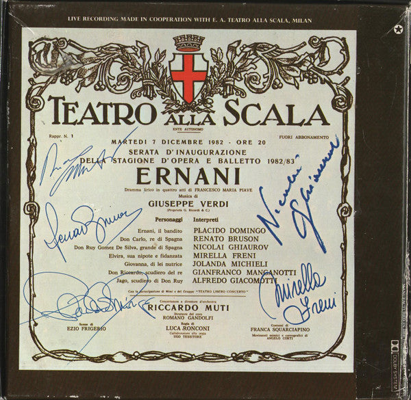 Verdi* : Placido Domingo, Mirella Freni, Renato Bruson, Nicolai Ghiaurov, Coro* E Orchestra Del Teatro Alla Scala, Riccardo Muti : Ernani (2xCass + Box)