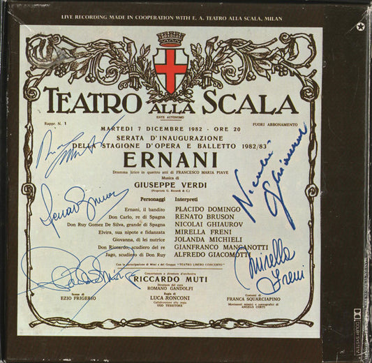 Verdi* : Placido Domingo, Mirella Freni, Renato Bruson, Nicolai Ghiaurov, Coro* E Orchestra Del Teatro Alla Scala, Riccardo Muti : Ernani (2xCass + Box)