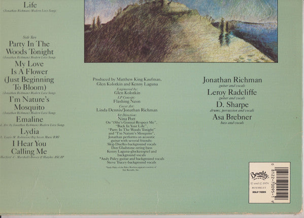 Jonathan Richman & The Modern Lovers : Back In Your Life (LP, Album, RE)