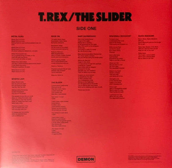 T. Rex : The Slider (LP, Album, RE, Red)