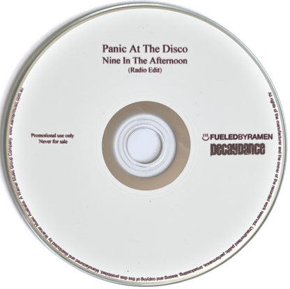 Panic! At The Disco : Nine In The Afternoon (CDr, Single, Promo)