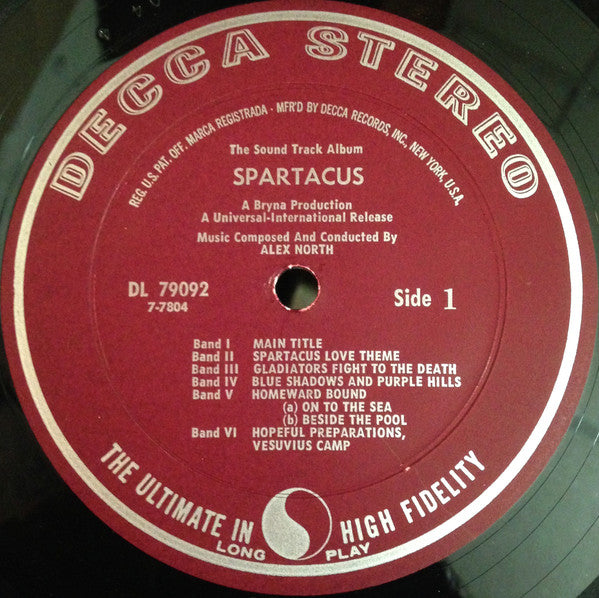 Alex North : Spartacus (The Sound Track Album) (LP, Album, Gat)