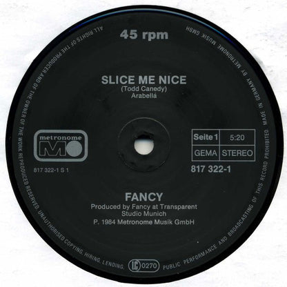 Fancy : Slice Me Nice (12", Maxi)