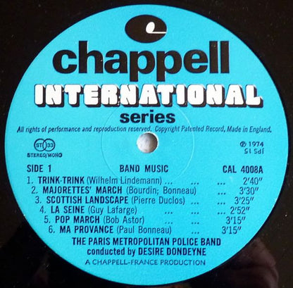 The Paris Metropolitan Police Band : Band Music (LP)