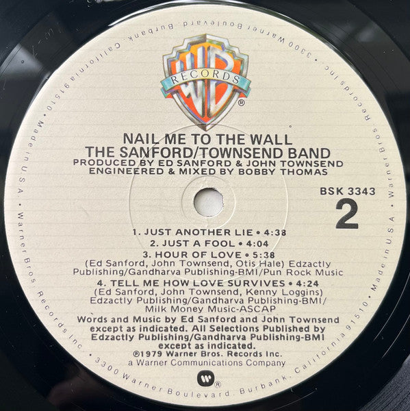 The Sanford-Townsend Band : Nail Me To The Wall (LP, Album, Win)