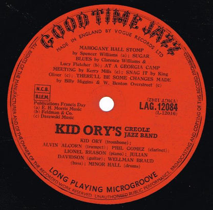 Kid Ory And His Creole Jazz Band : The Legendary 'Kid' (LP)