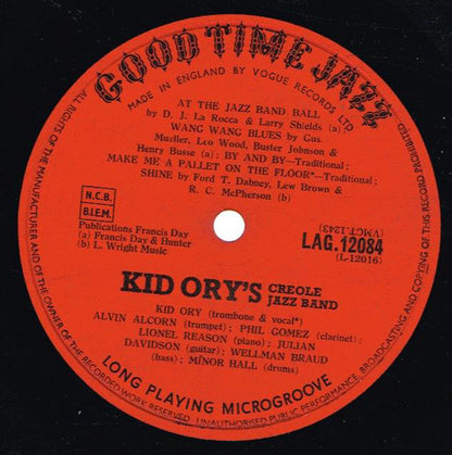 Kid Ory And His Creole Jazz Band : The Legendary 'Kid' (LP)