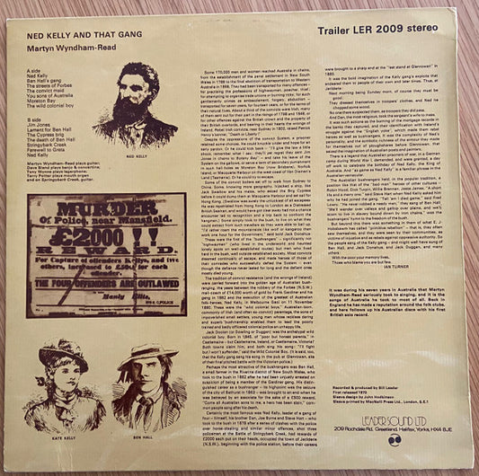 Martyn Wyndham-Read : Ned Kelly And That Gang (LP, Album, RE)