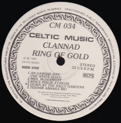Clannad : Ring Of Gold (LP, P/Unofficial)