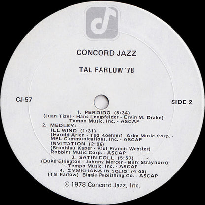 Tal Farlow : Tal Farlow '78 (LP, Album)