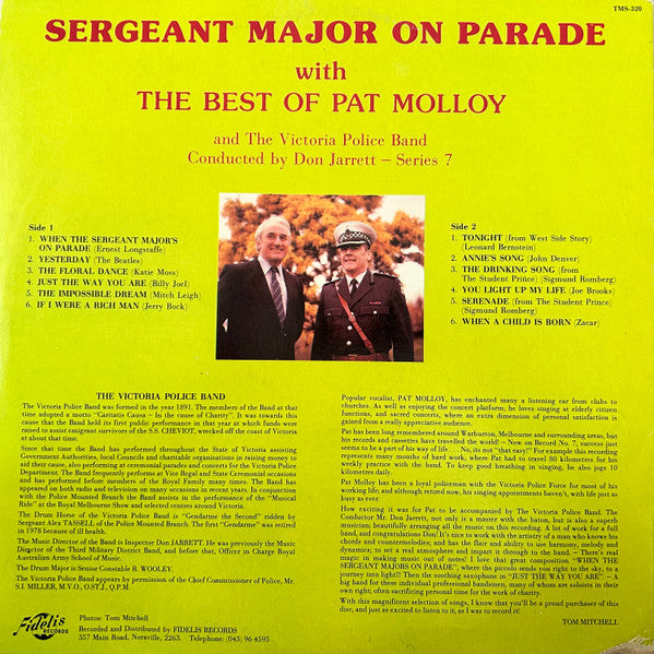 Pat Molloy, The Victoria Police Band : Sergeant Major On Parade (LP)