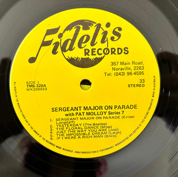 Pat Molloy, The Victoria Police Band : Sergeant Major On Parade (LP)