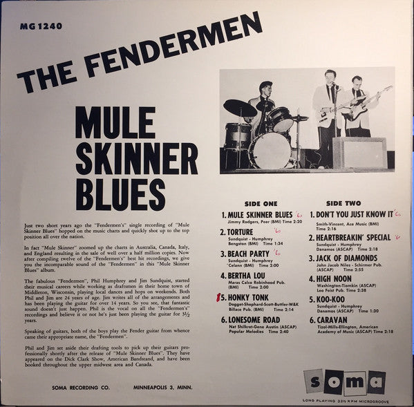 The Fendermen : Mule Skinner Blues (LP, RE)
