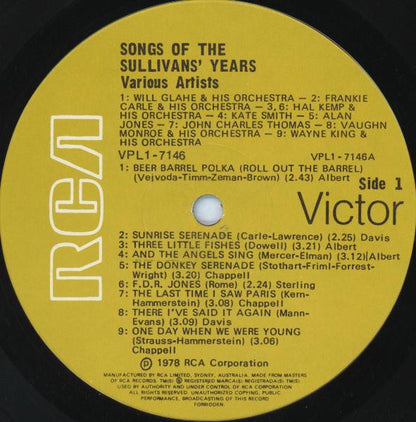 Various : Songs Of The Sullivans' Years (LP, Comp)