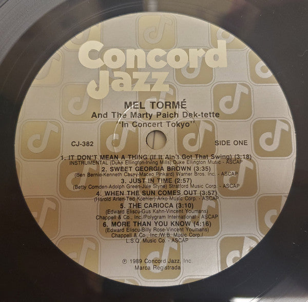 Mel Tormé And The Marty Paich Dek-Tette : In Concert Tokyo (LP, Album)