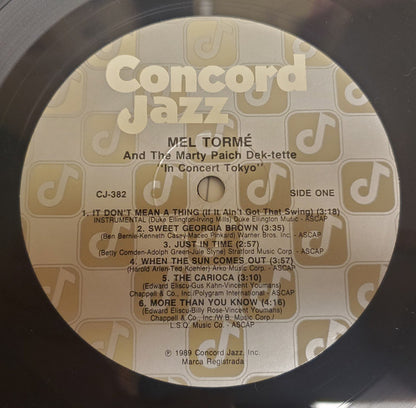 Mel Tormé And The Marty Paich Dek-Tette : In Concert Tokyo (LP, Album)