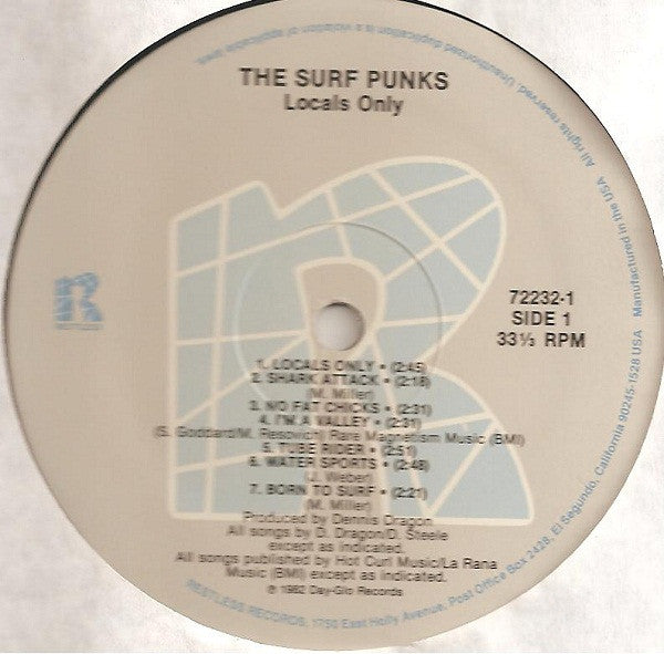 Surf Punks : Locals Only (LP, Album, RE)