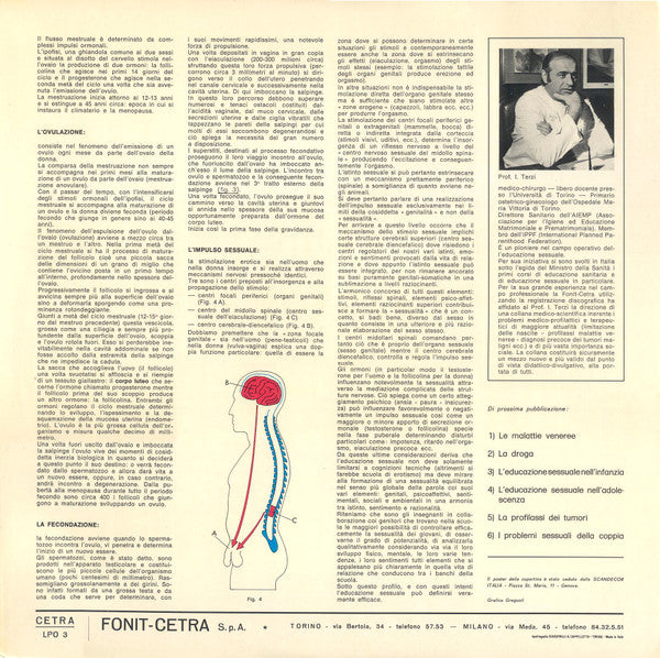 I. Terzi : L'Educazione Sessuale Vol. 1° (LP)