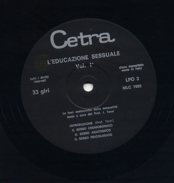I. Terzi : L'Educazione Sessuale Vol. 1° (LP)