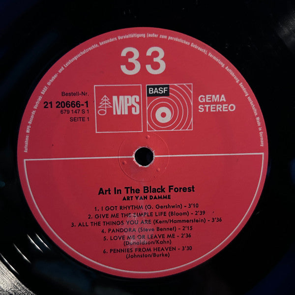 Art Van Damme Quintet* : Art In The Black Forest (LP, Album)