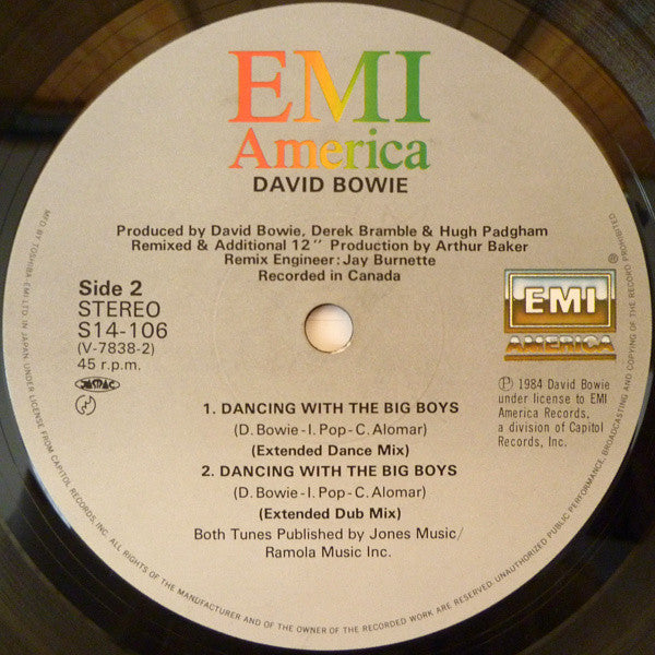 David Bowie : Blue Jean (Extended Dance Mix) (12", Single)