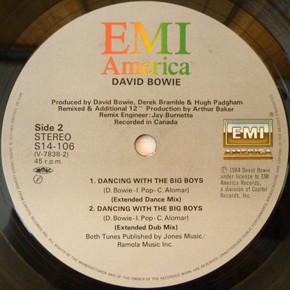 David Bowie : Blue Jean (Extended Dance Mix) (12", Single)