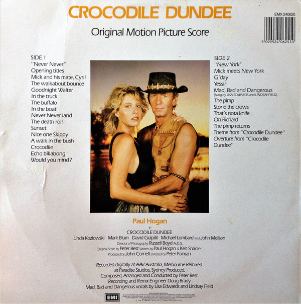 Peter Best : Crocodile Dundee Original Motion Picture Score (LP, Album, Gat)