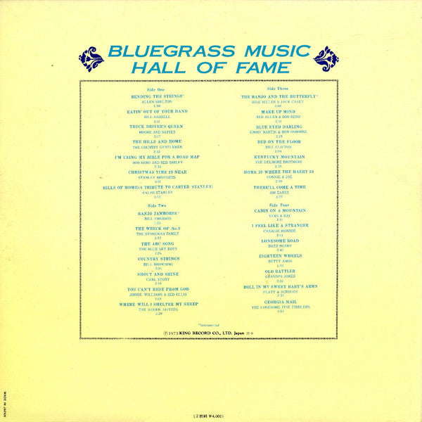 Various : Bluegrass Music Hall Of Fame (2xLP, Comp)