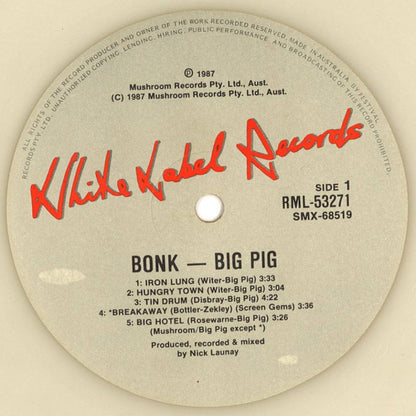 Big Pig : Bonk (LP, Album, Whi)