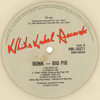 Big Pig : Bonk (LP, Album, Whi)
